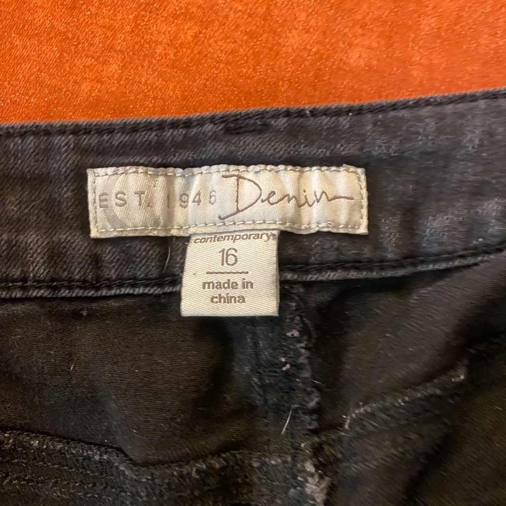 Black denim skinny jean size 16 - Picture 2 of 3